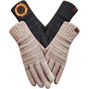Winter Gloves For Women Touch Screen Knit Thermal Warm Cold Weather Christmas